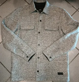 Giacca camicia Pull&Bear S grigia