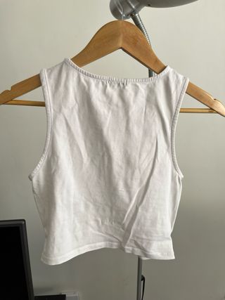 Top blanco tirantes Stradivarius Talla S