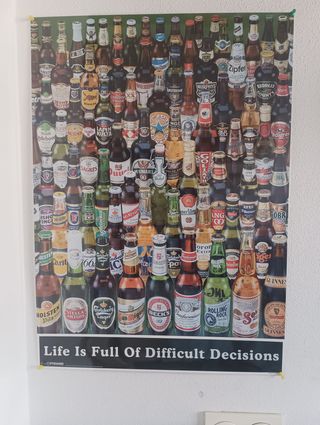 Póster Cervezas del Mundo Life Is Full Of Difficul