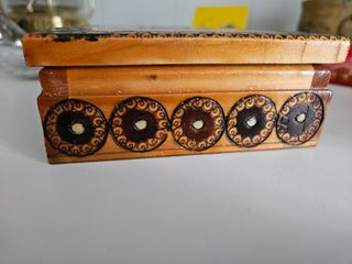 Caja joyero decorativa de madera