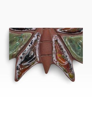 Borboleta Cerâmica Decorativa Assinada
