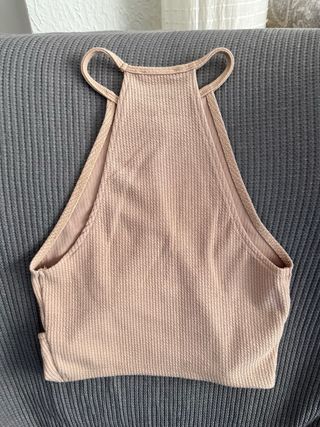 Top Bershka tirantes color carne talla S