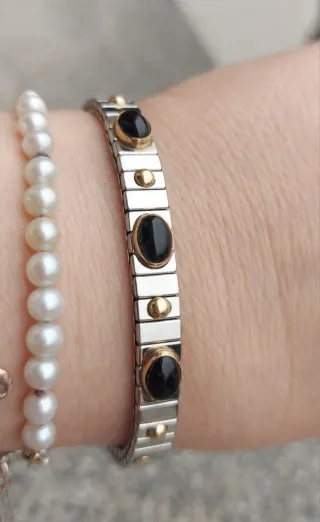 Bracciale Nomination Oro 750 Nero e Oro