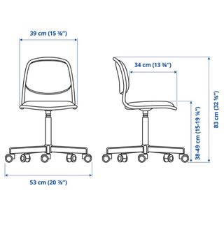 Silla juvenil de escritorio ORFJALL azul