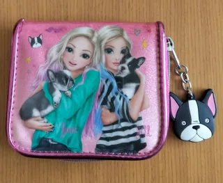 Monedero niña con llavero de perro