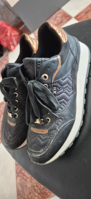 Zapatillas Sneakers Xti Mujer Talla 40 Negro/Oro