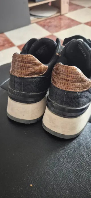 Zapatillas Sneakers Xti Mujer Talla 40 Negro/Oro