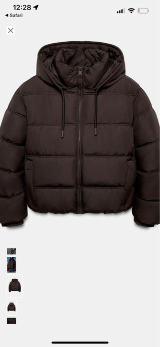 Anorak corto acolchado capucha