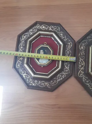 Pareja de 2 cuadros antiguos