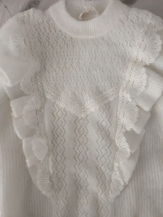 Jersey Sézane Domi Blanco Talla S con etiqueta