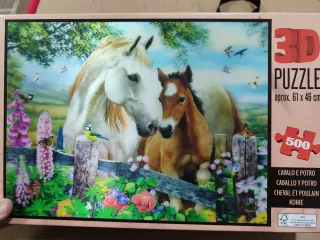 Puzzle 3D 500 piezas Caballo y Potro