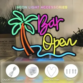 Lampada Neon LED "BAR Open Palma"
