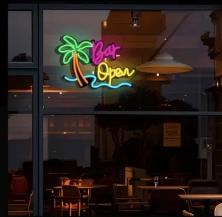 Lampada Neon LED "BAR Open Palma"