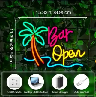 Lampada Neon LED "BAR Open Palma"