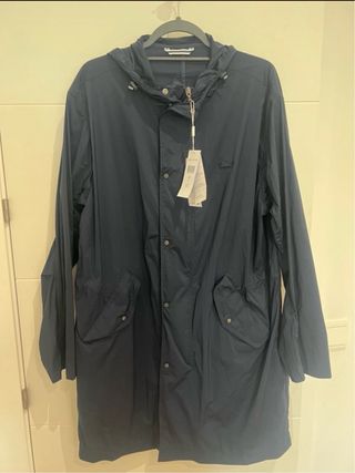 Gabardina hombre Lacoste impermeable azul