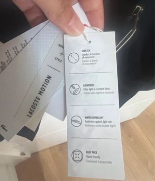 Gabardina hombre Lacoste impermeable azul