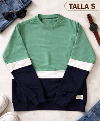 Sudadera Pull&Bear Color Block Talla S