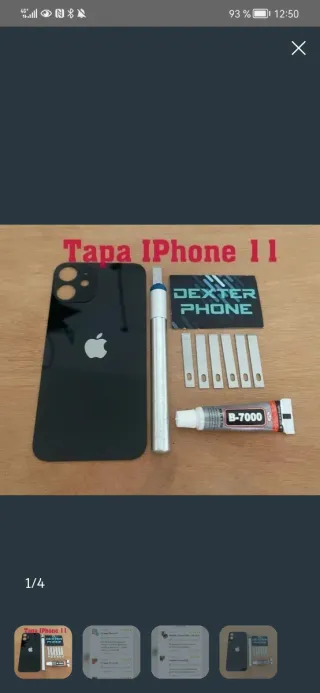 Tapa trasera iPhone 11 Negra