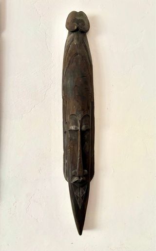 Maschera africana legno volto allungato