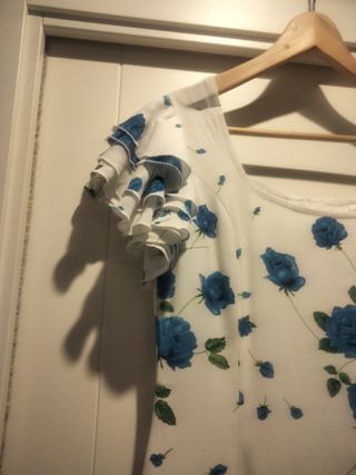 Vestido Sevillana Flores Azules