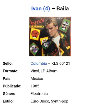 Vinilo Ivan Baila