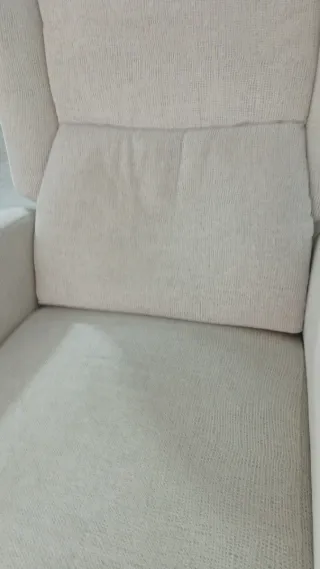 Sillón reclinable beige tela