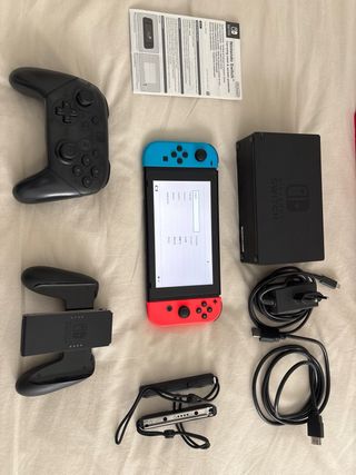 Nintendo Switch Completo Azul/Rojo