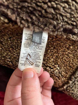 Abrigo 100% Piel Ovina Massimo Dutti