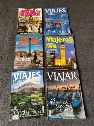 Lote 21 revistas de Viajes y 2 DVDs de viajes