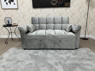 Sofá Cama Gris Tela Nuevo