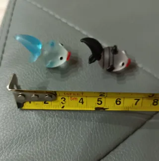 Coppia di micro pesciolini in vetro di Murano