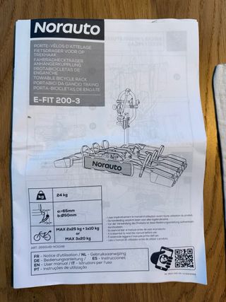 Portabicicletas Norauto E-Fit - 3 bicis