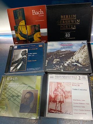 15 cds, música clásica, 7 cds de Bach