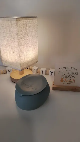 Vajilla bebé silicona azul