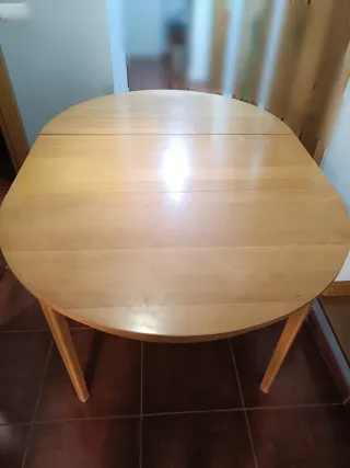 Mesa redonda extensible madera (117-210cm)