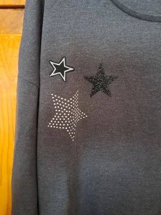 Jersey gris con estrellas Talla XL