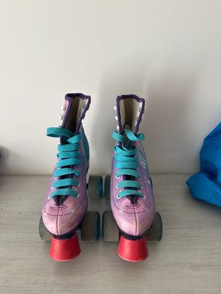 Patines 4 ruedas Hanna Montana + Protecciones