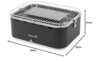 Barbacoa Carlo 44x33x21cm Gris F1