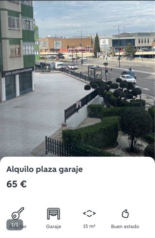Alquilo plaza de garaje