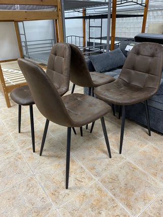 Pack de 4 sillas Nuevas Marrones