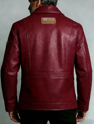 Cazadora Estilo Piloto piel roja. NUEVA Talla M.