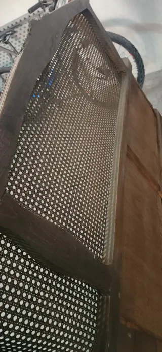 Cabezal de cama vintage ratán y madera