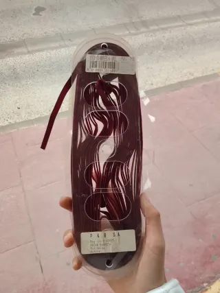 Cinta Terciopelo Burdeos 10m