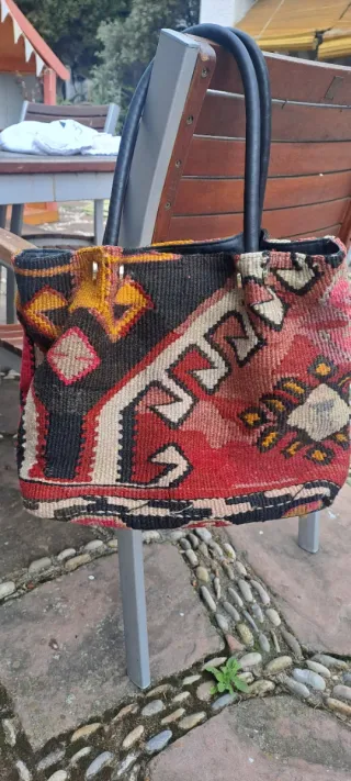 Bolso Kilim y Piel sin estrenar - Pieza única