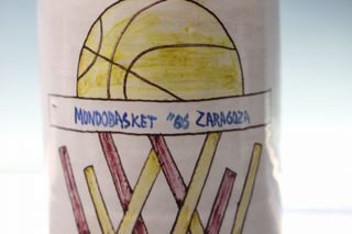 Botella Conmemorativa Mundobasket 86. Zaragoza.