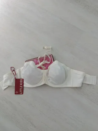 Sujetador Little Kiss blanco sin tirantes