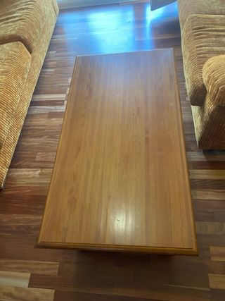 Tavolo da centro in legno massello con 2 cassetti