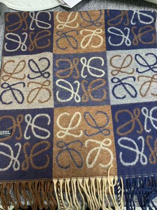 Bufanda Loewe Azul y Marrón