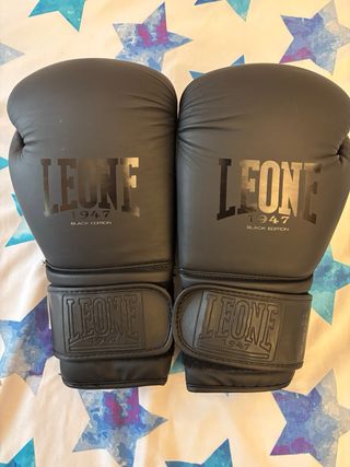 Guantes Boxeo Leone 16 oz Negro
