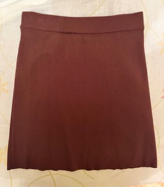 Falda tubo marrón